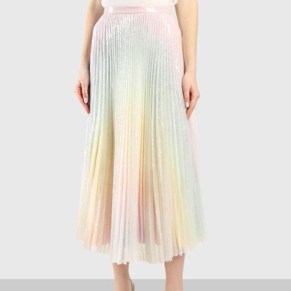 Marco De Vincenzo - Multicolor sequin pleated skirt
